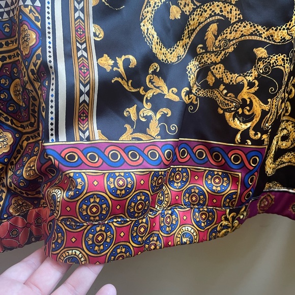 Urban Behaviour Scarf Print Bomber Jacket - Picture 11 of 12